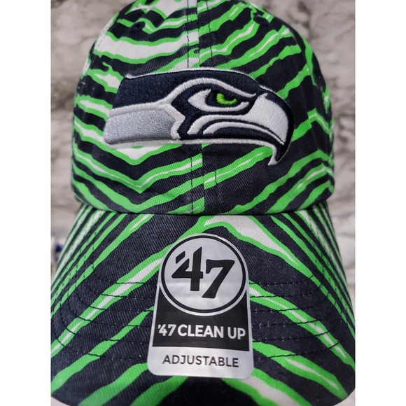 Seattle Seahawks Green/Black zebra hat NWT - Picture 2 of 8